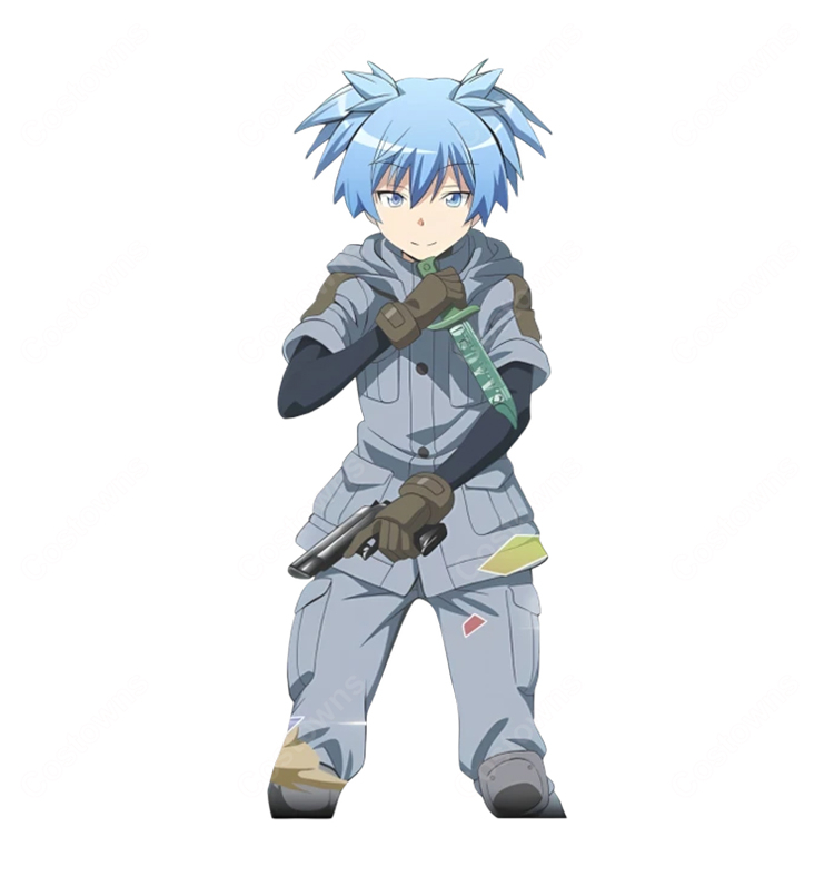 暗殺教室 潮田渚 赤羽業 超体育着 コスプレ衣装 椚ヶ丘中学校3年E組 高品質 再現 イベント撮影会向け COSTOWNS-5