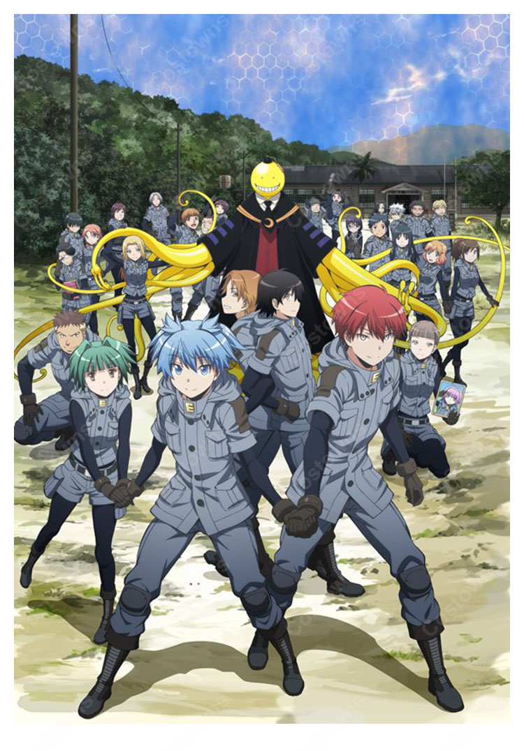 暗殺教室 潮田渚 赤羽業 超体育着 コスプレ衣装 椚ヶ丘中学校3年E組 高品質 再現 イベント撮影会向け COSTOWNS-1