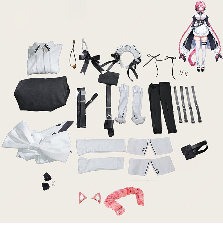 hololive ホロライブ ラオーラ・パンテーラ メイド服 コスプレ衣装 耳・尾付き COSTOWNS-22