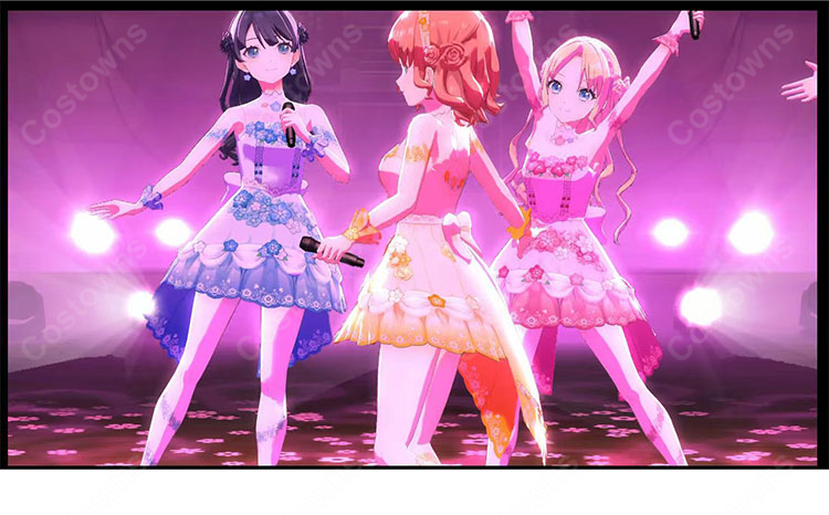 ラブライブ！蓮ノ空女学院スクールアイドルクラブ 日野下花帆 コスプレ衣装 今、過去、未来の三原色 ステージ服 COSTOWNS-4