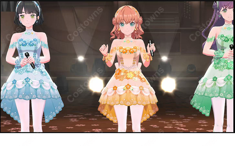 ラブライブ！蓮ノ空女学院スクールアイドルクラブ 日野下花帆 コスプレ衣装 今、過去、未来の三原色 ステージ服 COSTOWNS-1