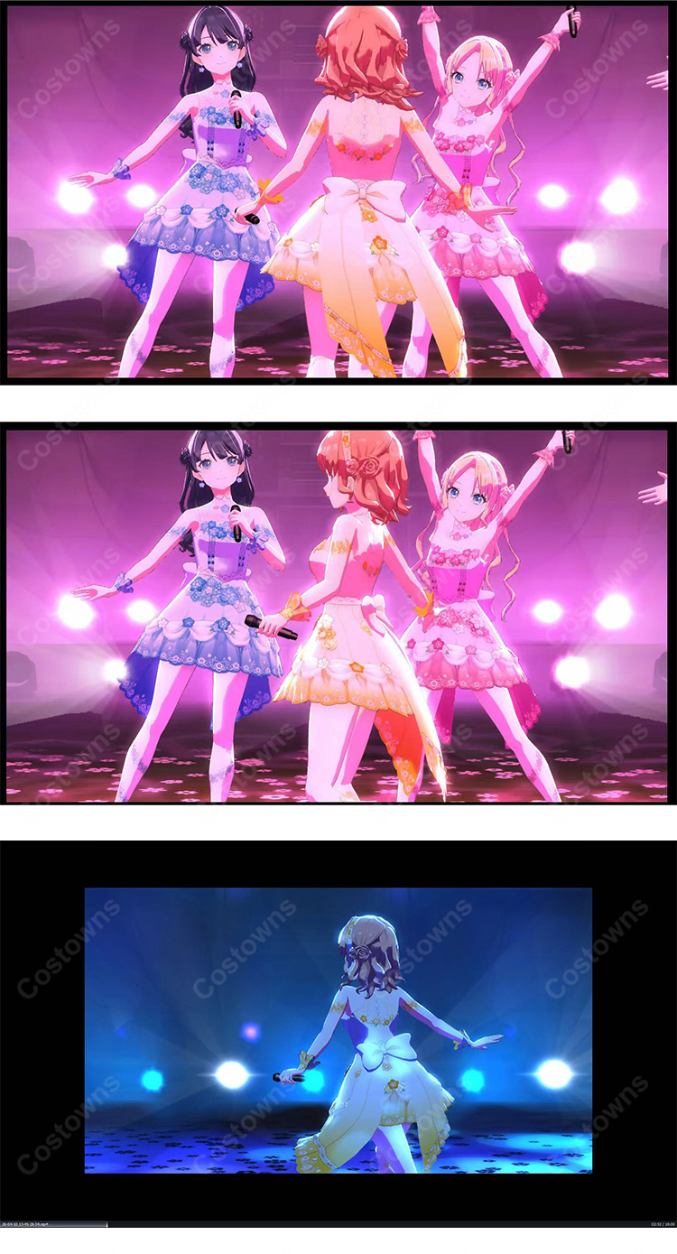 ラブライブ！蓮ノ空女学院 百生吟子 コスプレウィッグ 今、過去、未来の三原色 耐熱 かつら COSTOWNS-6