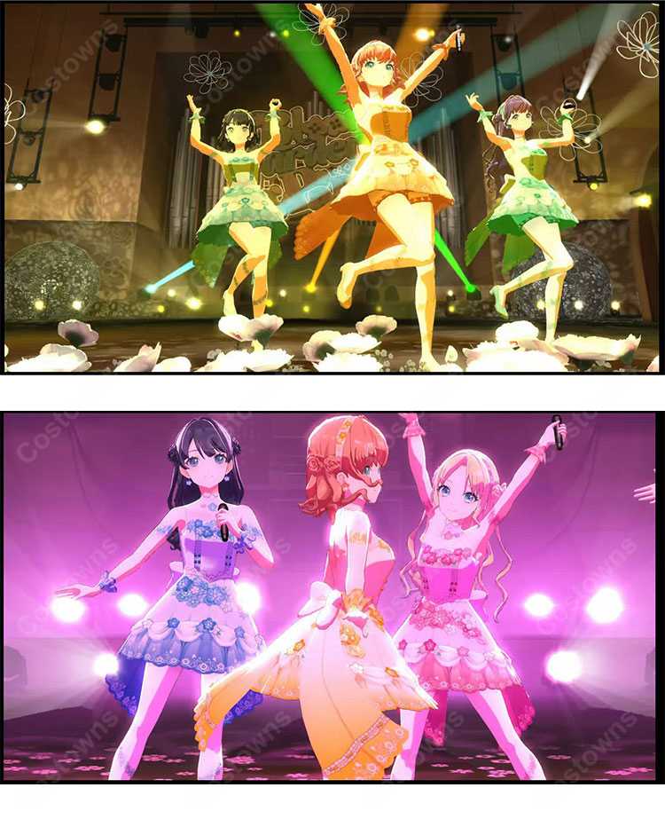 ラブライブ！蓮ノ空女学院 百生吟子 コスプレウィッグ 今、過去、未来の三原色 耐熱 かつら COSTOWNS-5