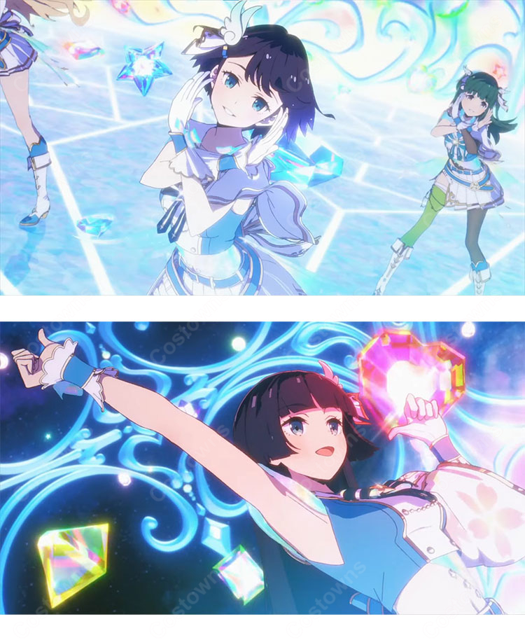 イキヅライブ! LOVELIVE! BLUEBIRD Dou-Da? DOING! ブルーバースリフレクション コスプレ衣装 高橋ポルカ 佐々木翔音 麻布麻衣 COSTOWNS-5