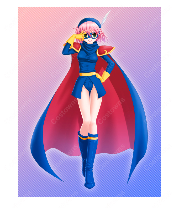 ファイナルファンタジーV FF5 レナ 青魔道士 コスプレウィッグ 耐熱 髪型再現 ピンク ボブ COSTOWNS-1