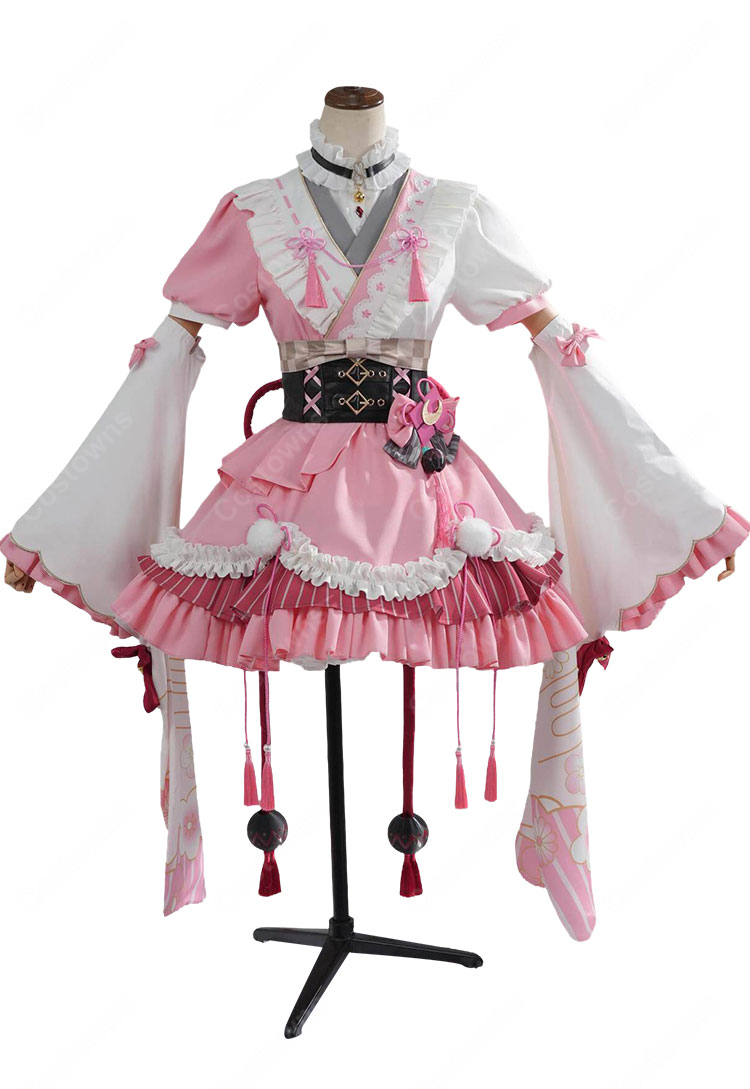 hololive ホロライブ 百鬼あやめ 和風メイド衣装 コスプレ衣装 COSTOWNS-2