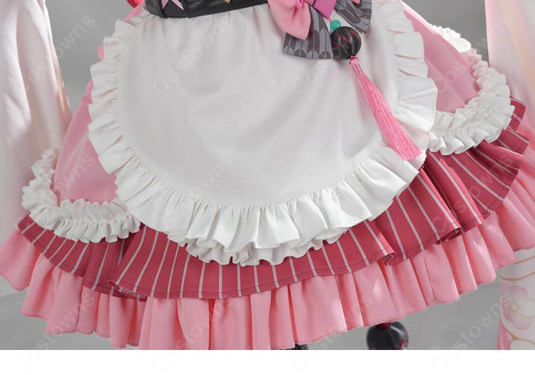 hololive ホロライブ 百鬼あやめ 和風メイド衣装 コスプレ衣装 COSTOWNS-17