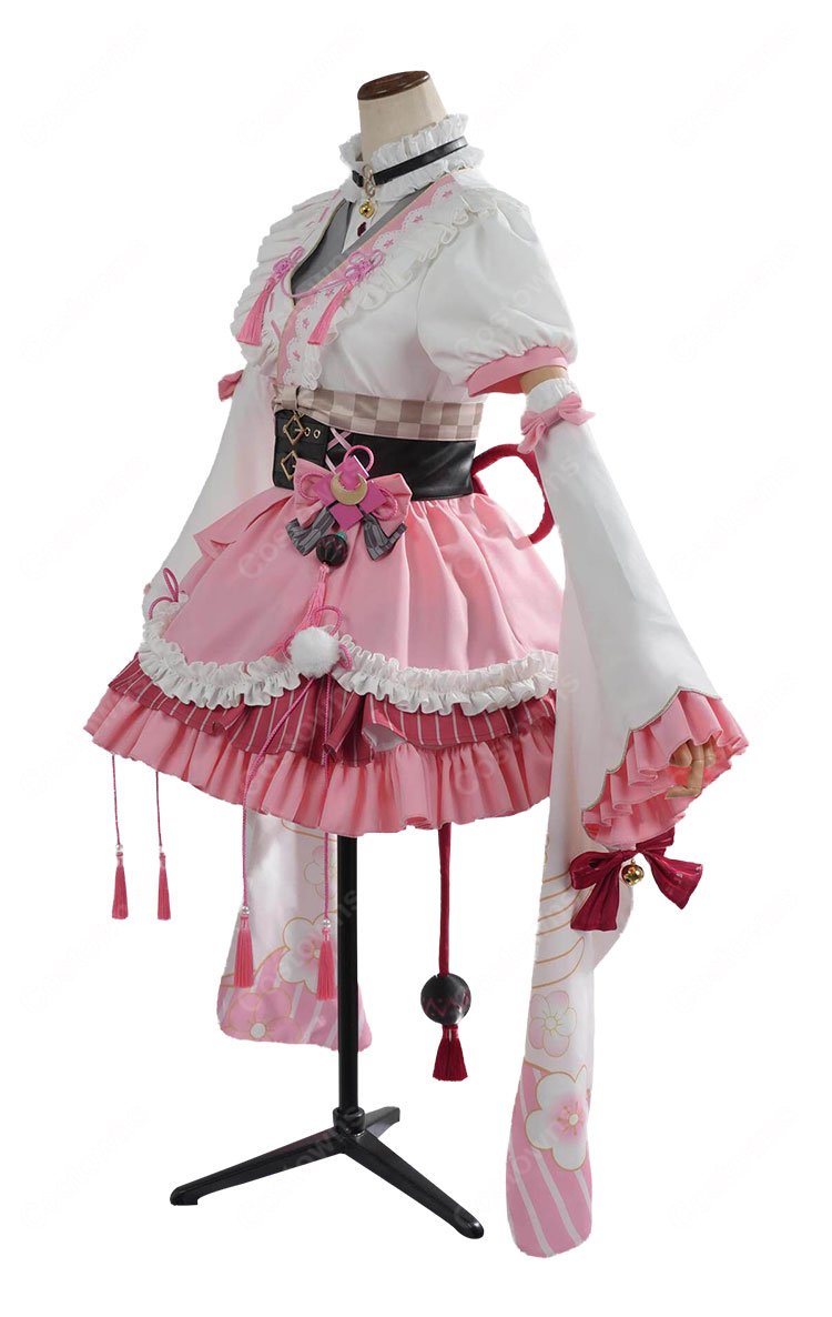hololive ホロライブ 百鬼あやめ 和風メイド衣装 コスプレ衣装 COSTOWNS-4