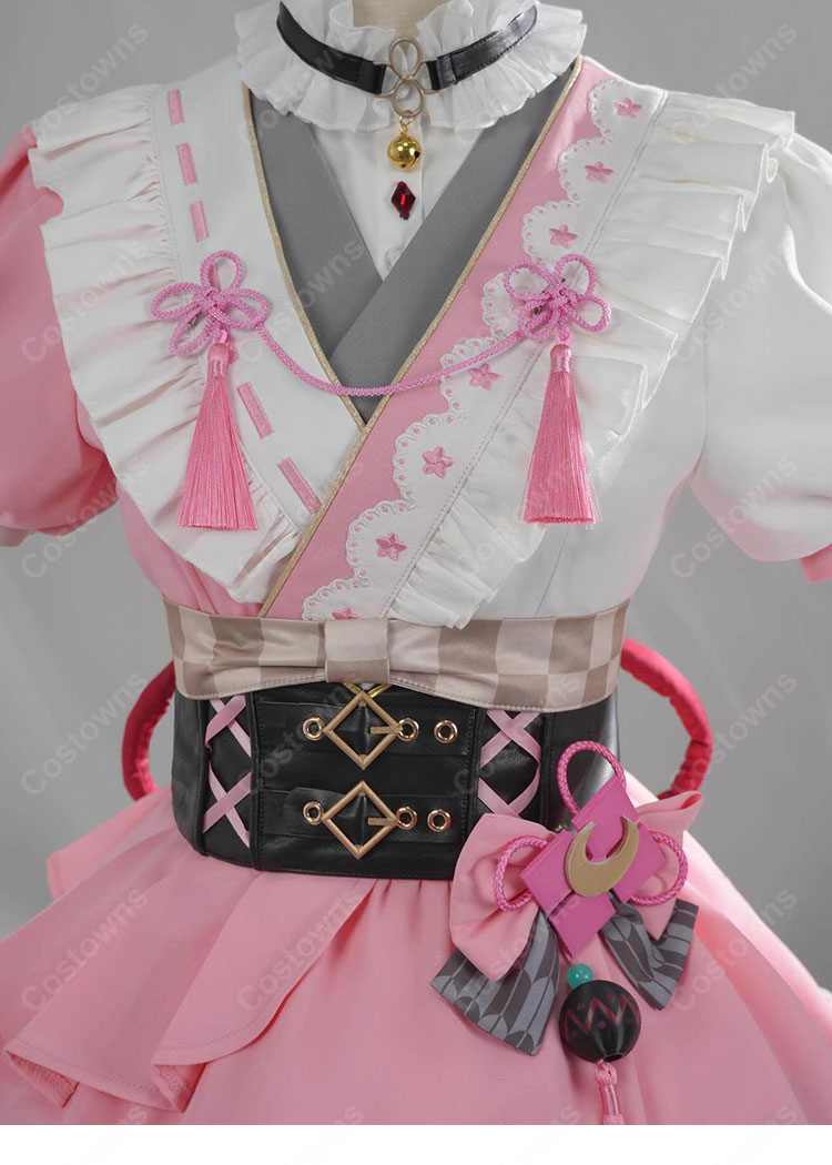 hololive ホロライブ 百鬼あやめ 和風メイド衣装 コスプレ衣装 COSTOWNS-11