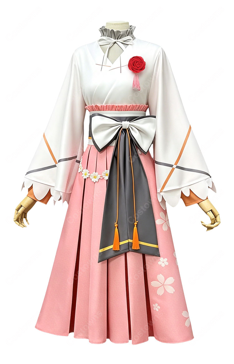 春夏秋冬代行者 花葉雛菊 コスプレ衣装 春の舞 和服 着物  COSTOWNS-3