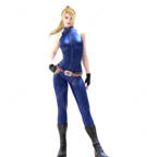 バーチャファイター2 サラ・ブライアント コスプレ衣装 1Pカラー ブルージャンプスーツ レトロゲーム コスチューム COSTOWNS
