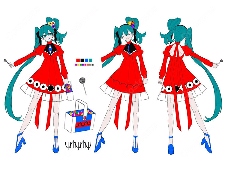 初音ミク パノプティコン プシ Ver. コスプレ衣装 r-906 楽曲衣装 ワンピース ドレス COSTOWNS-1