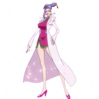 ONE PIECE ナイチン コスプレ衣装 ワールド海賊団 船医 セクシー コート チャイナドレス風 フルセット COSTOWNS(ONE PIECE（ワンピース） コスプレ衣装)