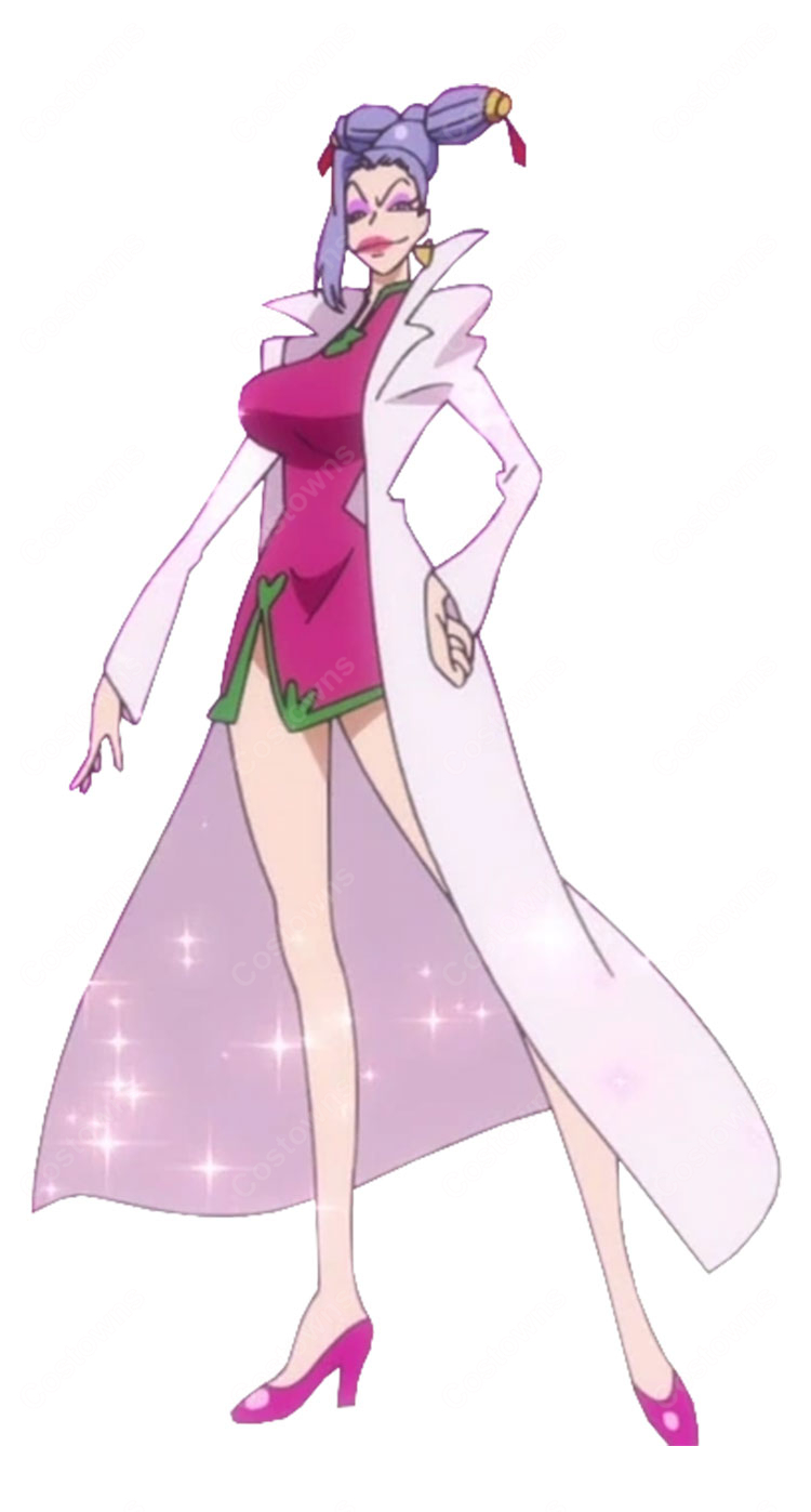 ONE PIECE ナイチン コスプレ衣装 ワールド海賊団 船医 セクシー コート チャイナドレス風 フルセット COSTOWNS-1