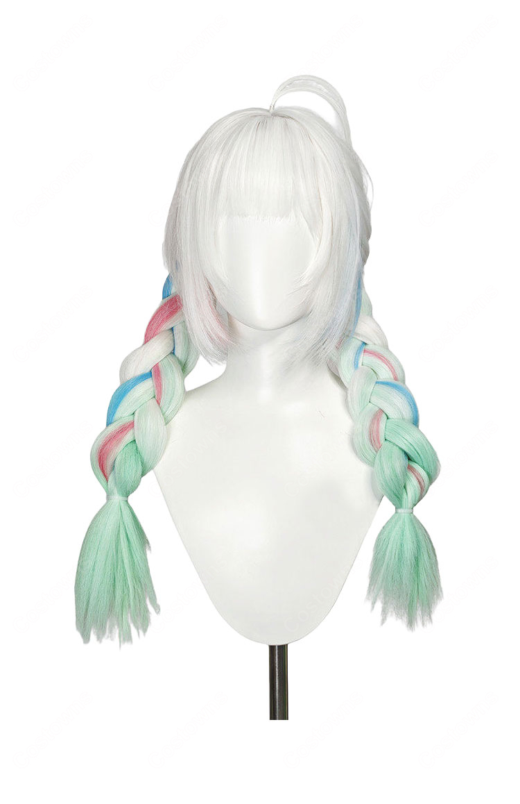VTuber ミント・ファントーム 新衣装 コスプレウィッグ 耐熱 かつら COSTOWNS-2