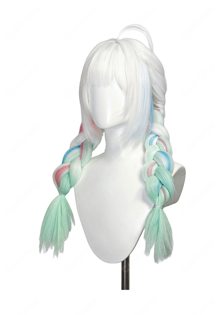 VTuber ミント・ファントーム 新衣装 コスプレウィッグ 耐熱 かつら COSTOWNS-4