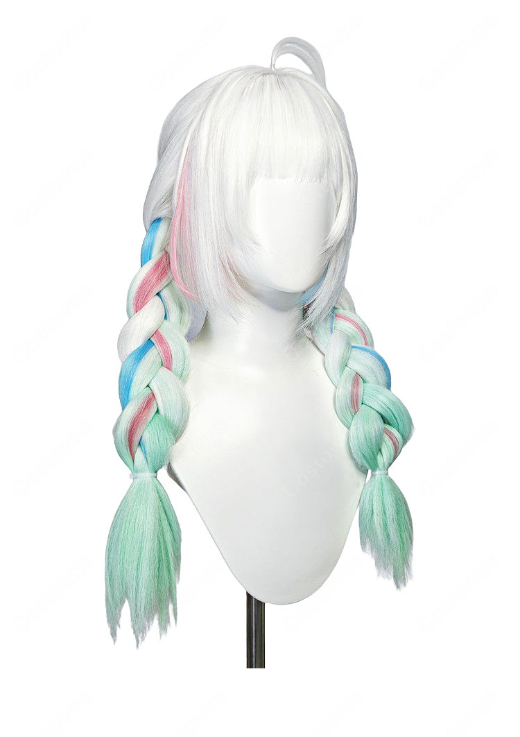 VTuber ミント・ファントーム 新衣装 コスプレウィッグ 耐熱 かつら COSTOWNS-3
