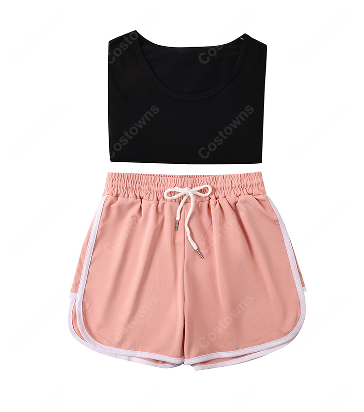 超かぐや姫！ かぐや コスプレ衣装 私服Ver. Tシャツ＆ショートパンツ セット ルームウェア COSTOWNS-6