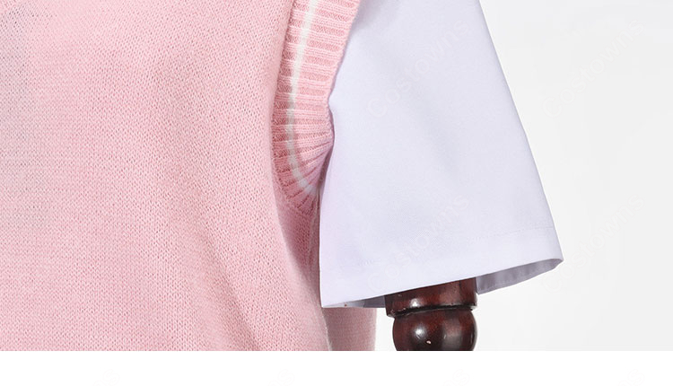 超かぐや姫！ 綾紬芦花 コスプレ衣装 ピンクベスト 制服セット セーラー服 イベント撮影 COSTOWNS-6