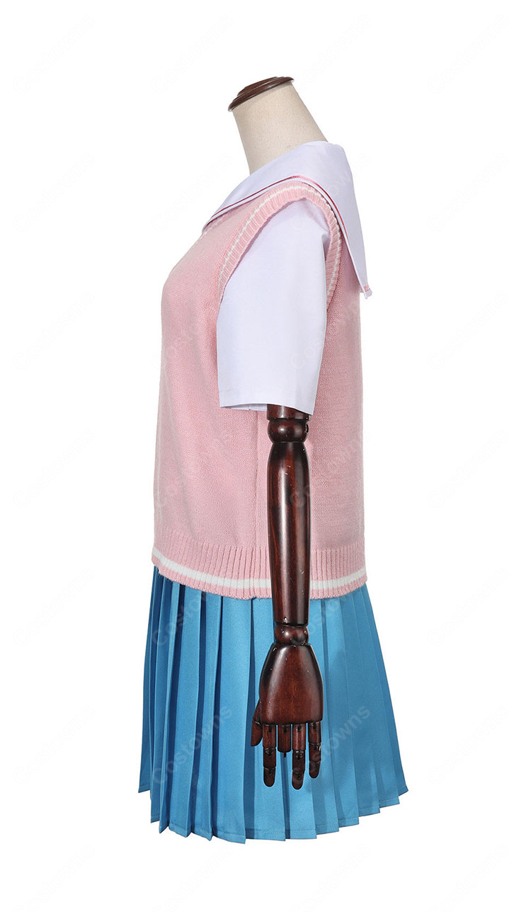 超かぐや姫！ 綾紬芦花 コスプレ衣装 ピンクベスト 制服セット セーラー服 イベント撮影 COSTOWNS-3