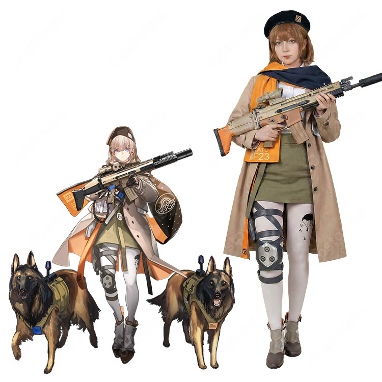 ドールズフロントライン SCAR-L コスプレ衣装 アウロラ小隊 エリナ 通常衣装 フルセット COSTOWNS-1