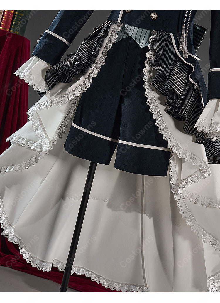 黒執事 シエル・ファントムハイヴ コスプレ衣装 白い薔薇 礼装 セット 豪華版 COSTOWNS-4