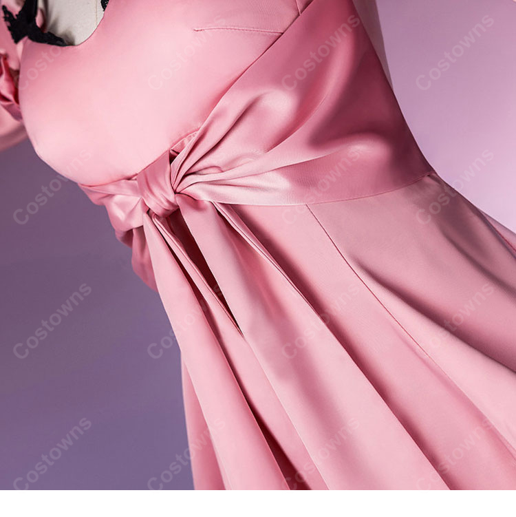 ジョジョの奇妙な冒険 Part7 スティール・ボール・ラン ルーシー・スティール コスプレ衣装 ピンク ドレス セット COSTOWNS-7