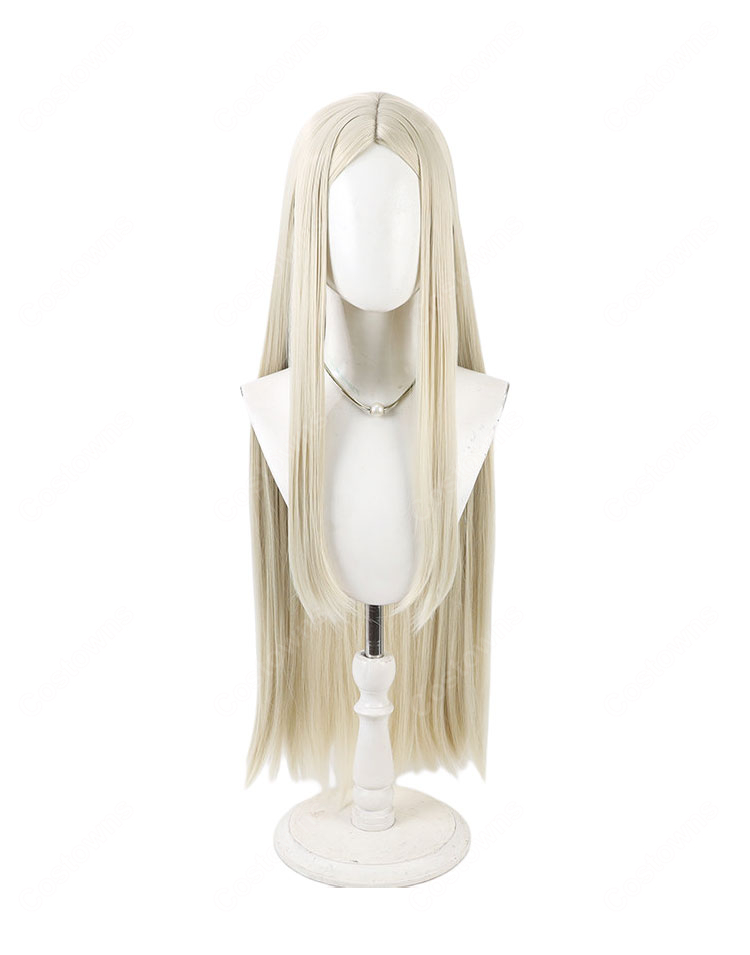 ガチアクタ オーガスト・スティルザ コスプレウィッグ 耐熱 高品質 プラチナブロンド ロング ストレート COSTOWNS-2
