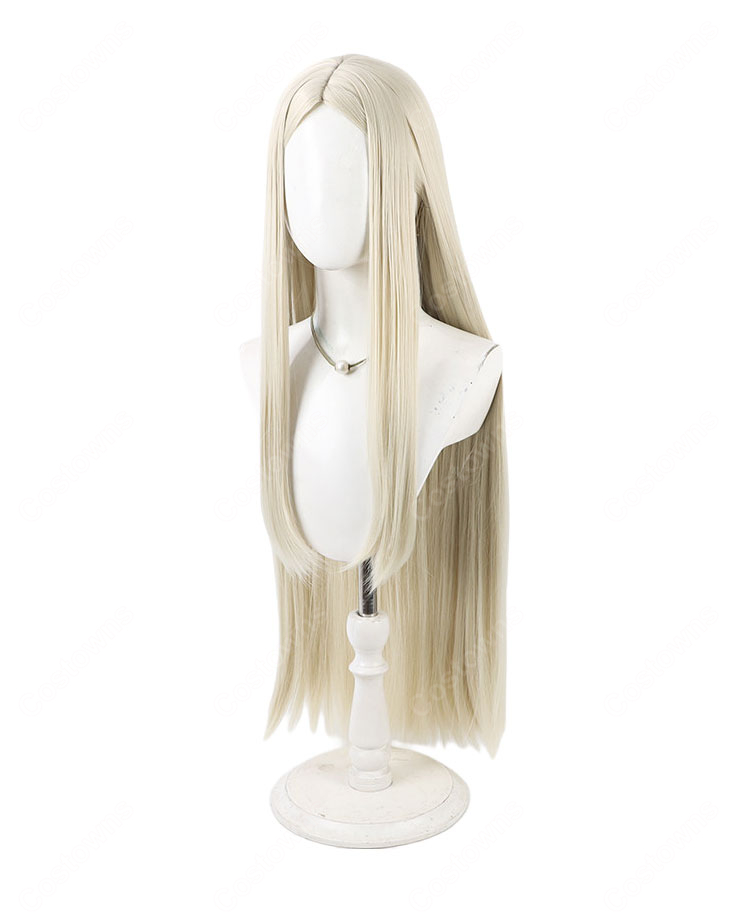 ガチアクタ オーガスト・スティルザ コスプレウィッグ 耐熱 高品質 プラチナブロンド ロング ストレート COSTOWNS-4