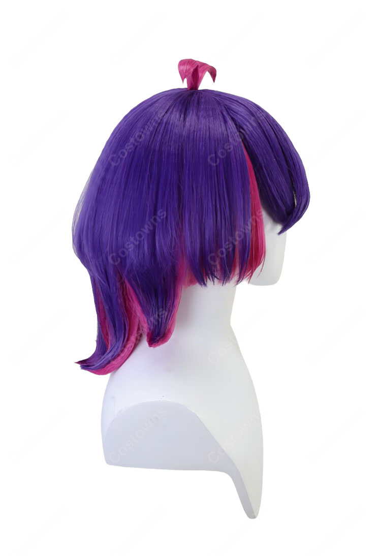 ポケットモンスター ドット コスプレウィッグ 耐熱 かつら ぐるみん 内側ピンク メッシュ アニポケ COSTOWNS-4