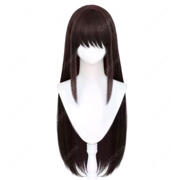 魔法使いの夜×FGO 蒼崎青子 コスプレウィッグ ロング ダークブラウン 姫カット 耐熱 かつら COSTOWNS
