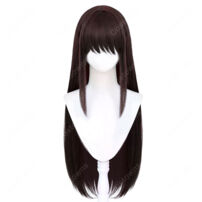 魔法使いの夜×FGO 蒼崎青子 コスプレウィッグ ロング ダークブラウン 姫カット 耐熱 かつら COSTOWNS(コスプレウィッグ)