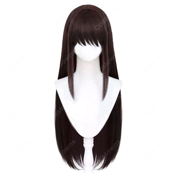 魔法使いの夜×FGO 蒼崎青子 コスプレウィッグ ロング ダークブラウン 姫カット 耐熱 かつら COSTOWNS元の画像
