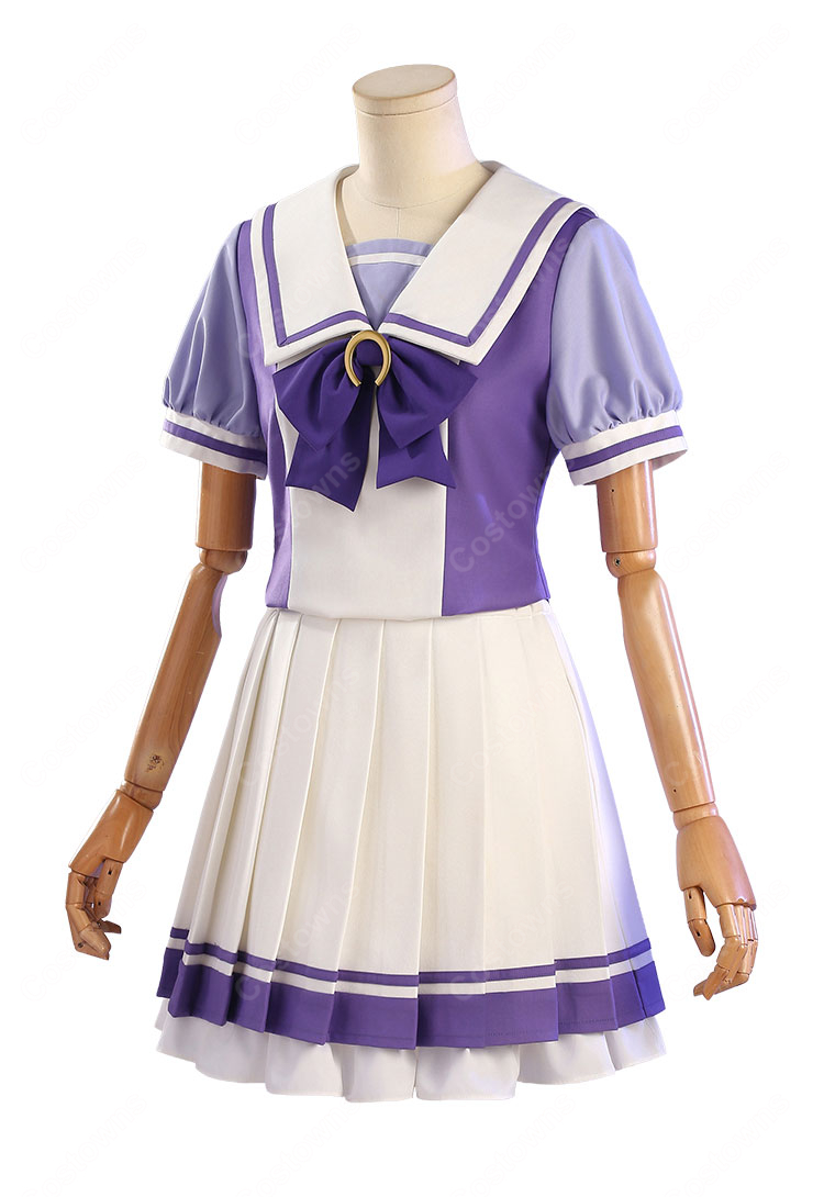 ウマ娘 プリティーダービー トレセン学園制服 夏服 コスプレ衣装 高品質ツイル生地 フルセット COSTOWNS-3