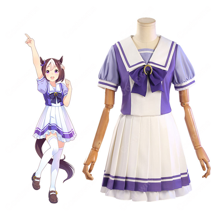 ウマ娘 プリティーダービー トレセン学園制服 夏服 コスプレ衣装 高品質ツイル生地 フルセット COSTOWNS-1
