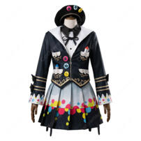 魔法少女ノ魔女裁判 城ケ崎ノア コスプレ衣装 フルセット カラフルドット柄 衣装セット COSTOWNS