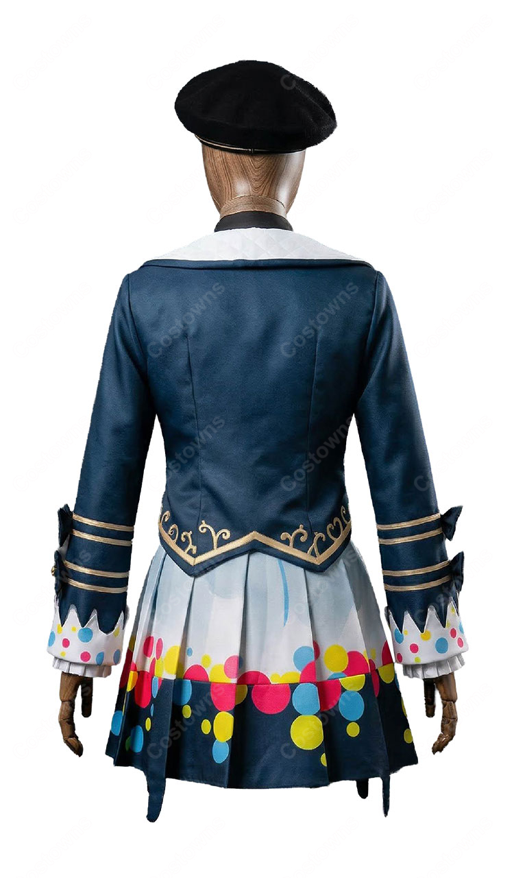 魔法少女ノ魔女裁判 城ケ崎ノア コスプレ衣装 フルセット カラフルドット柄 衣装セット COSTOWNS-4