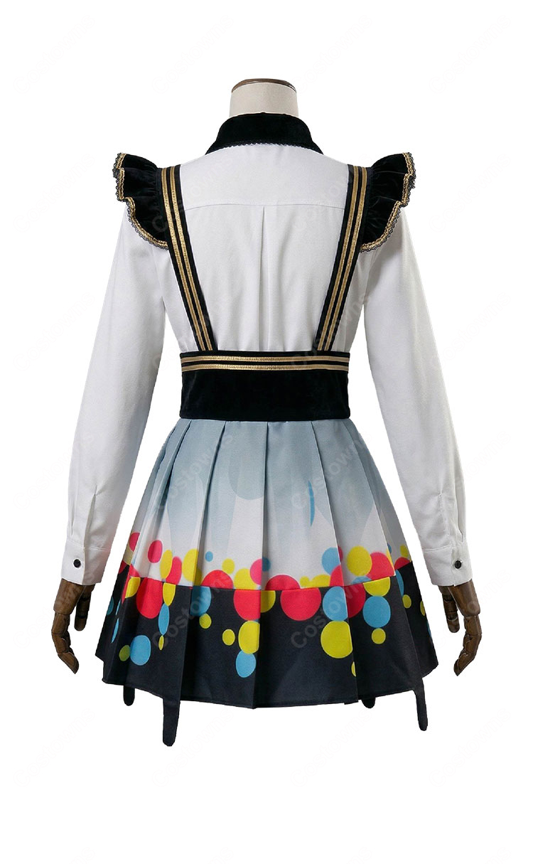 魔法少女ノ魔女裁判 城ケ崎ノア コスプレ衣装 フルセット カラフルドット柄 衣装セット COSTOWNS-6