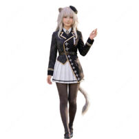 hololive ホロライブ 獅白ぼたん 新衣装 制服Ver. コスプレ衣装 アシンメトリージャケット セット 高品質 COSTOWNS(ホロライブ（hololive） コスプレ衣装)