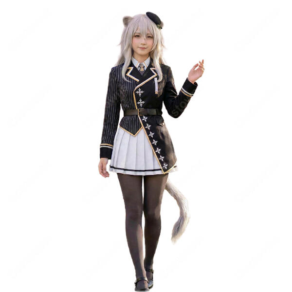 hololive ホロライブ 獅白ぼたん 新衣装 制服Ver. コスプレ衣装 アシンメトリージャケット セット 高品質 COSTOWNS元の画像