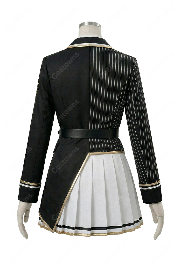 hololive ホロライブ 獅白ぼたん 新衣装 制服Ver. コスプレ衣装 アシンメトリージャケット セット 高品質 COSTOWNS-5