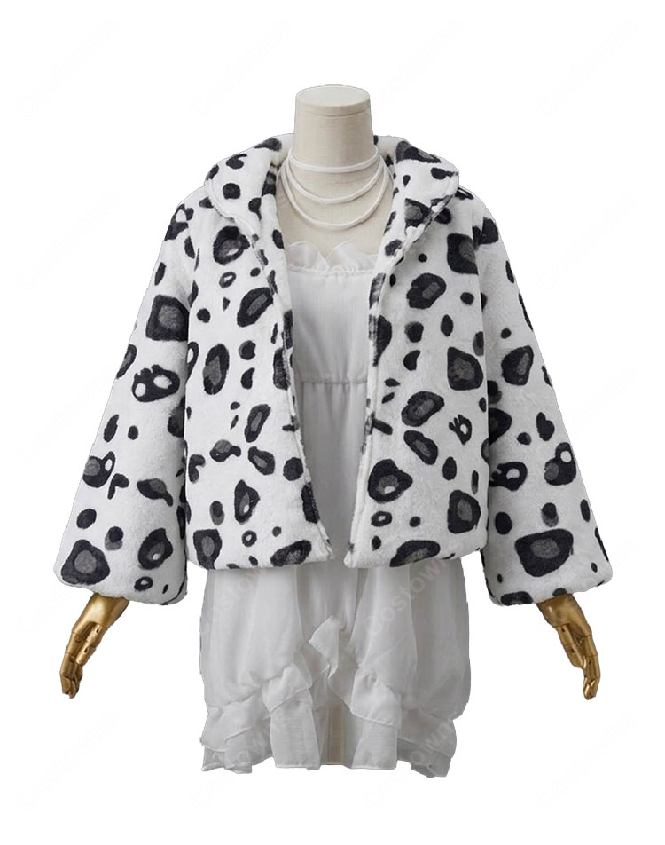 ぶいすぽっ！ 夜乃くろむ 第2衣装 コスプレ衣装 もこもこアニマル柄アウター 私服Ver. 高品質 セット COSTOWNS-2