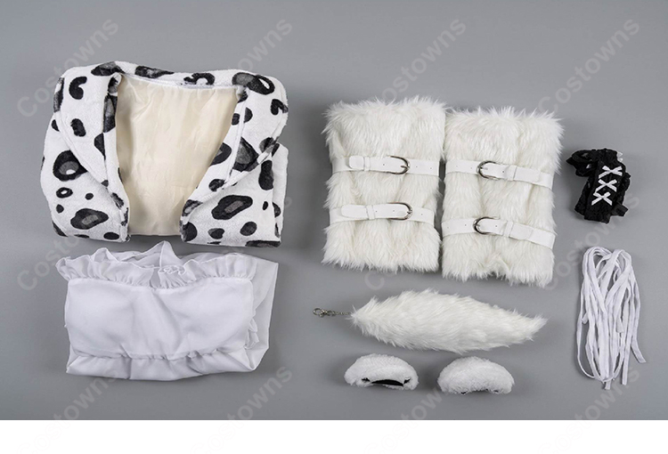 ぶいすぽっ！ 夜乃くろむ 第2衣装 コスプレ衣装 もこもこアニマル柄アウター 私服Ver. 高品質 セット COSTOWNS-9