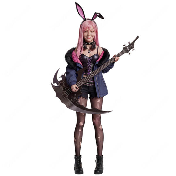 hololive ホロライブ 森カリオペ バニー衣装 新衣装 コスプレ衣装 パンク風 高品質 セット COSTOWNS元の画像
