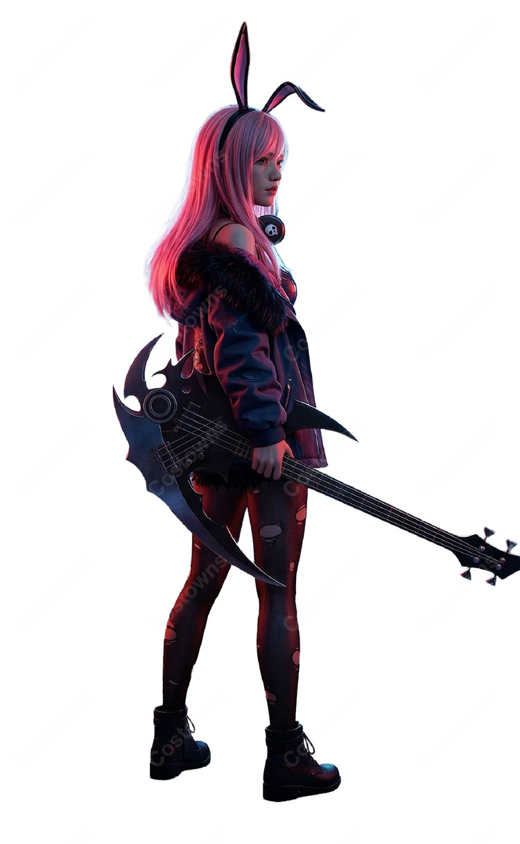 hololive ホロライブ 森カリオペ バニー衣装 新衣装 コスプレ衣装 パンク風 高品質 セット COSTOWNS-4