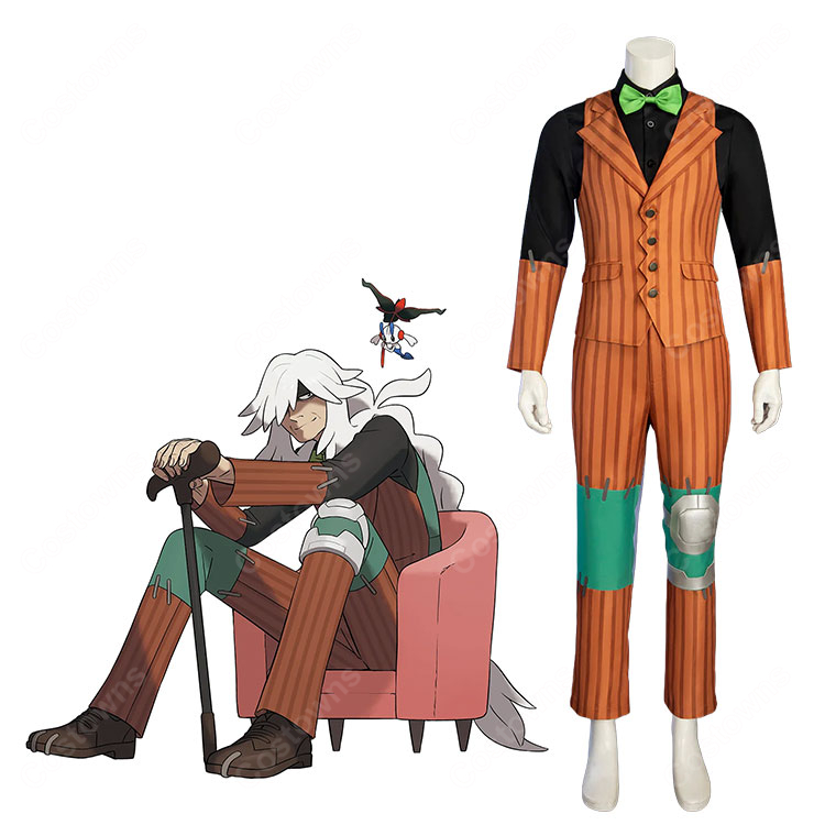 Pokémon LEGENDS Z-A AZ エーゼット コスプレ衣装 セット ストライプ柄 衣装 高品質 重現度 COSTOWNS-1