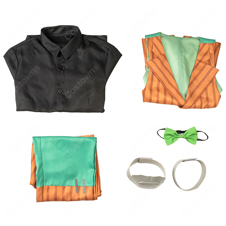 Pokémon LEGENDS Z-A AZ エーゼット コスプレ衣装 セット ストライプ柄 衣装 高品質 重現度 COSTOWNS-12