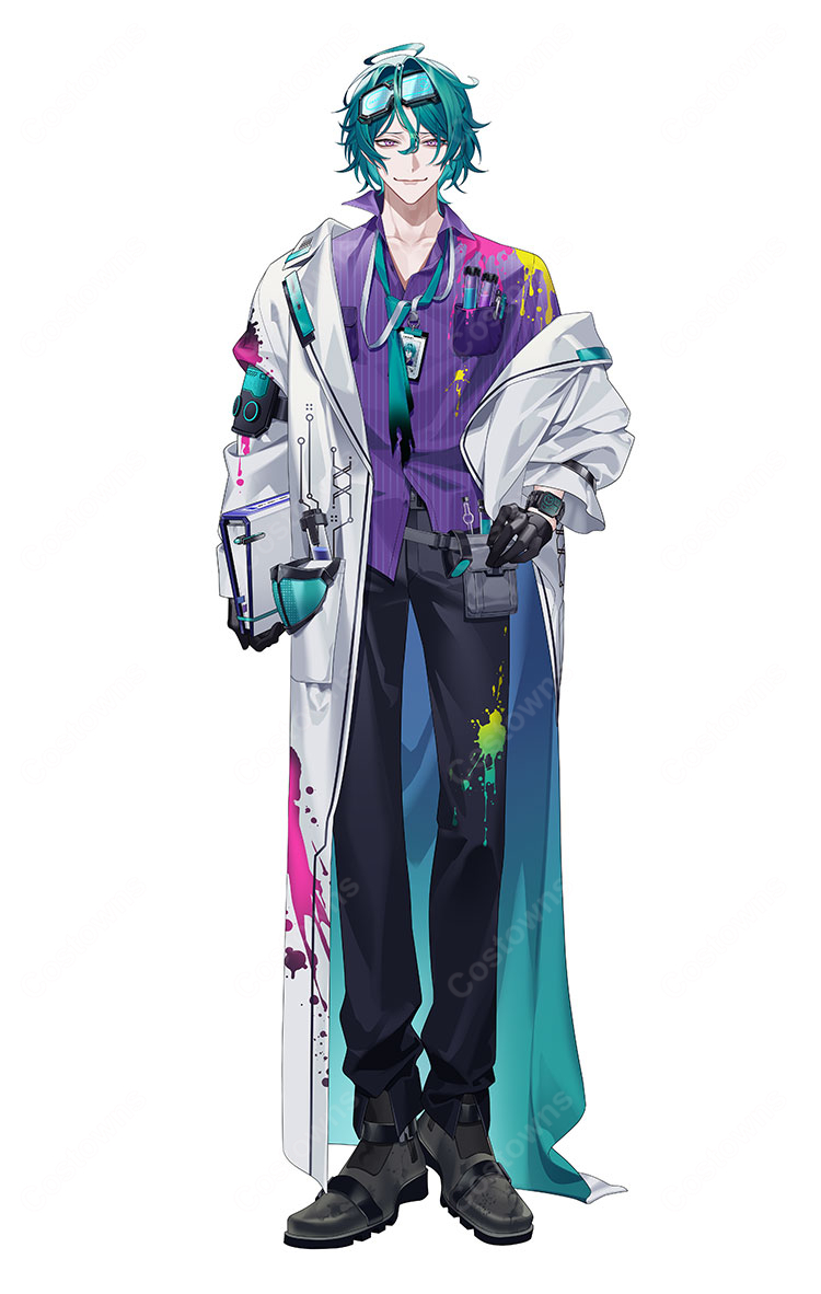 FIRST STAGE PRODUCTION EN Elias Delborne エライアス・デルボーン コスプレ靴 Avallum VTuber 高品質 ブーツ COSTOWNS-2