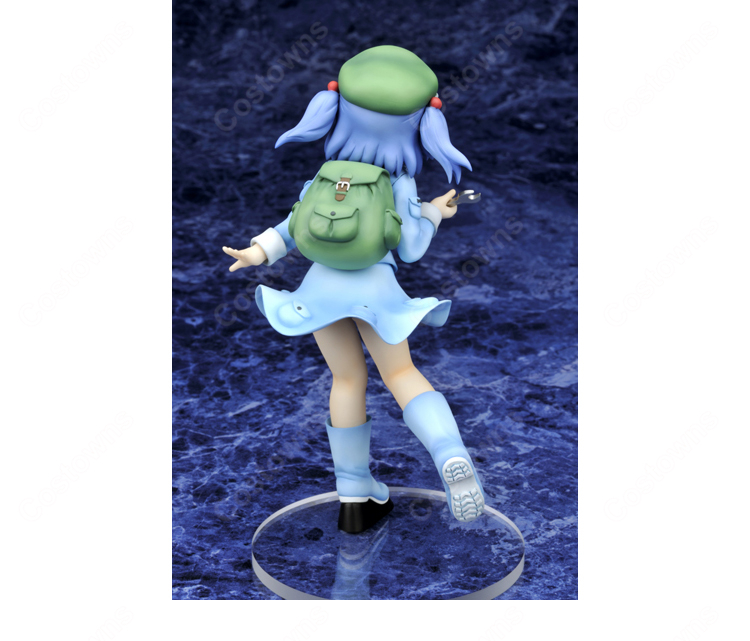 東方Project 河城にとり コスプレ靴 通常衣装 ブルー レインブーツ風 シューズ COSTOWNS-4