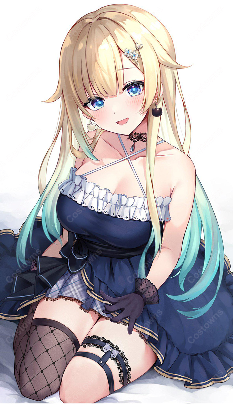 ぶいすぽっ！ 藍沢エマ 初期衣装 コスプレ衣装 ゴスロリ風 ドレス 豪華セット COSTOWNS-4